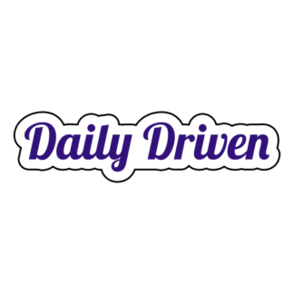 Daily Driven Sticker (Purple)